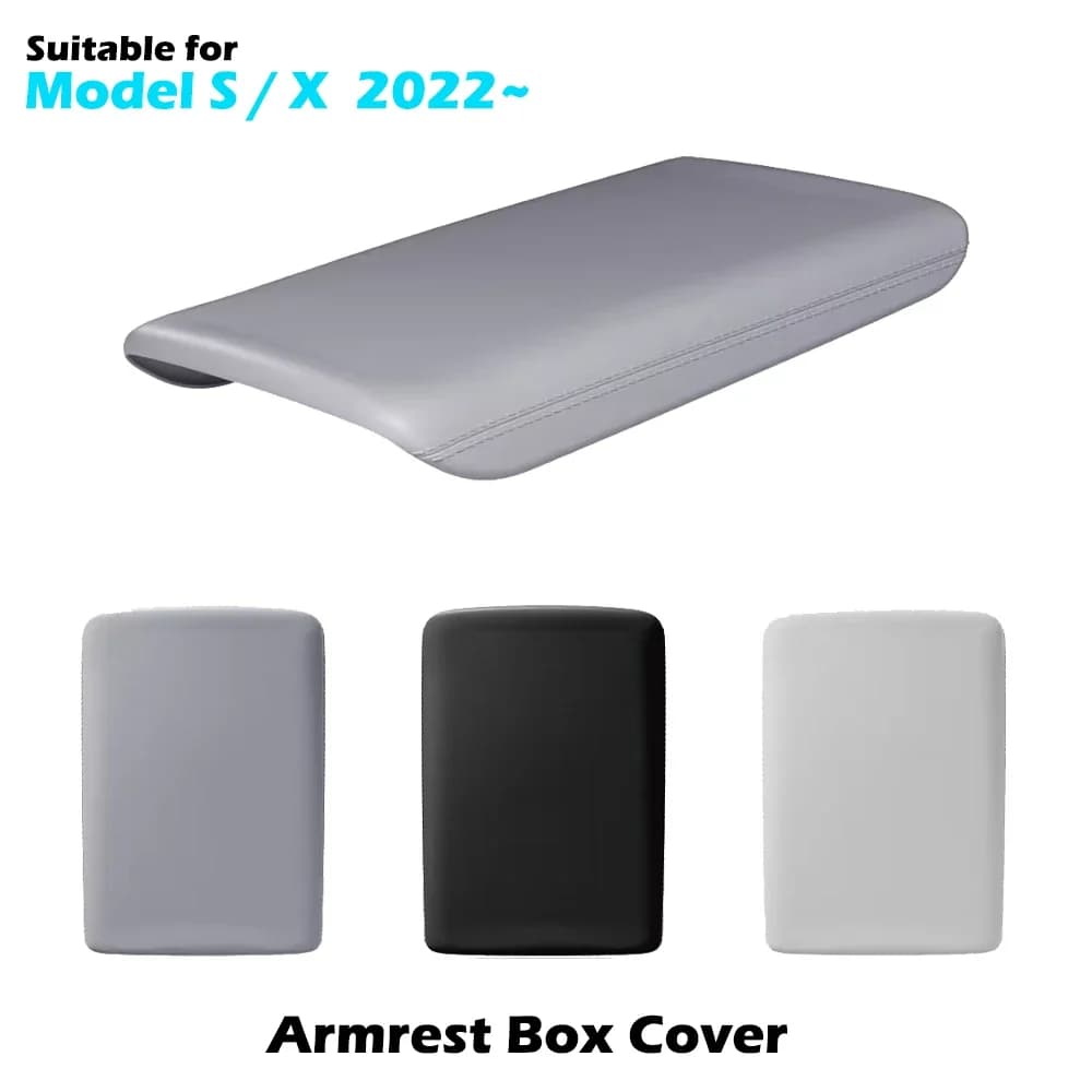 BEVO Armrest Box Protective Cover for Tesla Model X Model S  2023-2026 Center Console Arm Rest Protector TPE Pad Car Accessories