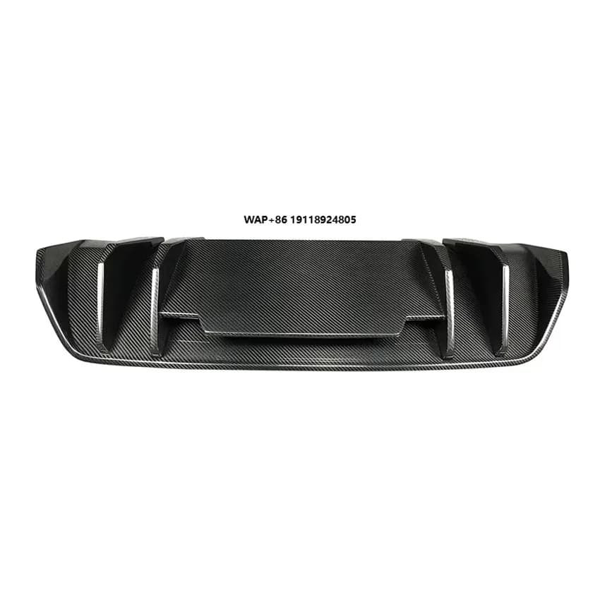 V Style Dry Carbon Fiber Body Kit Rear Bumper Diffuser Lip for  R8 Carbon Fiber 2017-2019