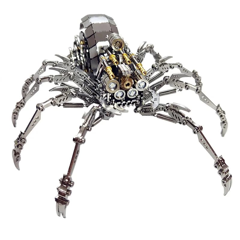 DIY 3D Metal Puzzle Animal Spider King Plus Version Model Kits Building Assembly Spider Model Educational Birthdays Gifts