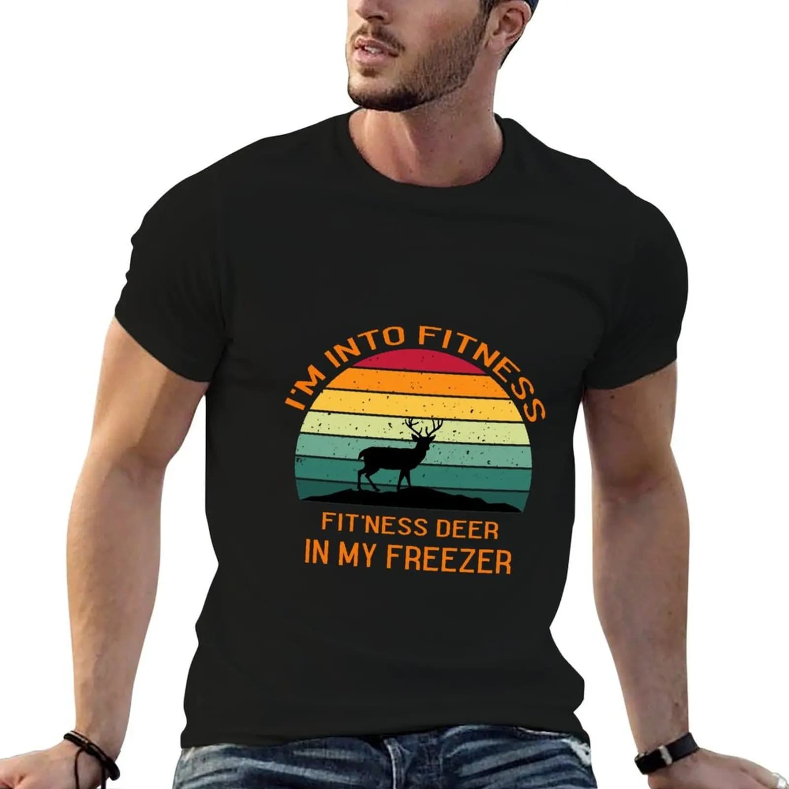 I'm into fitness fit'ness deer in my freezer T-Shirt oversize t-shirts man essential t shirt mens graphic t-shirts anime