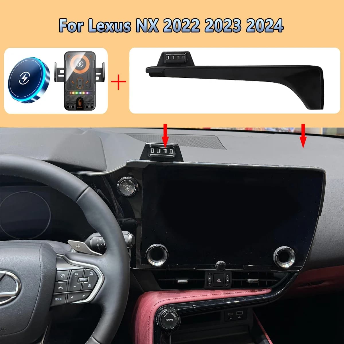 For Lexus NX 2022-2024 Magnetic Wireless Car Charger Air Vent Phone Holder Stand Fast Charging Cellphone Bracket