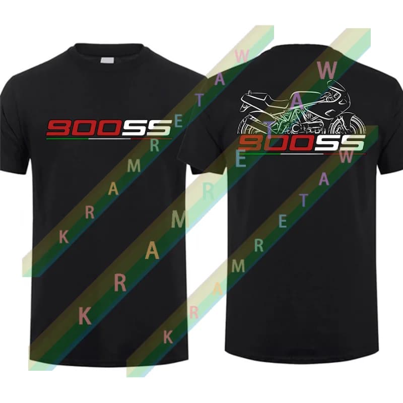 2025 summer Men T Shirt Casual fashion Ducatis 900SS Half-fairing T-shirt motorcycle Graphic Summer Short Sleeves 100% Cotton