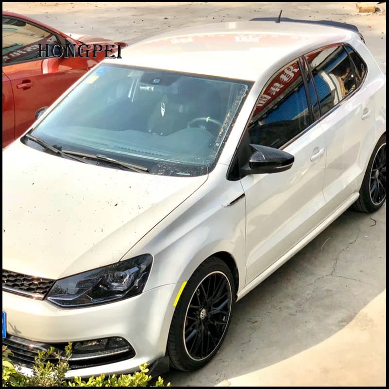 For Volkswagen VW Polo 2010-2016 with indicator Model Door Side Wing Rearview mirror Cover Sticker Trim Car Styling Accessories