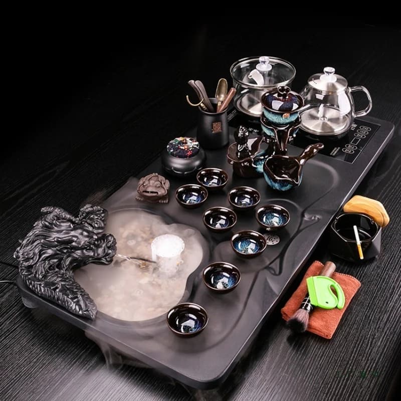 Solid wood tea tray fully automatic integrated tea table office home light luxury high-end Kung Fu tea set 2025 new