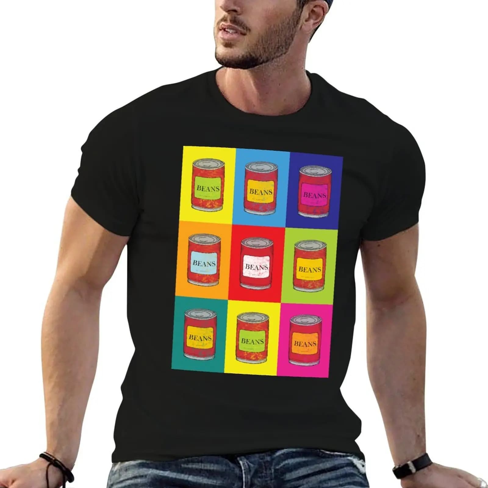 Baked Beans Tin Can Pop Art T-Shirt vintage t shirts fashion shirts tshirts for men