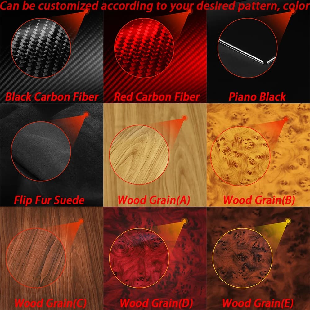 For Ford Mustang 2009-2014 Accessories Real Carbon Fiber Central Control Gear Shift Trim Cover Car Interior Decoration Sticker