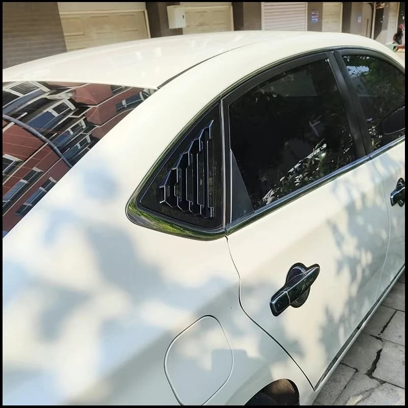 For Nissan Sentra Sedan 2012-2019 Rear Triangular Window Blind Shades Louver Vent Decorative Cover Sticker Trim Car Styling