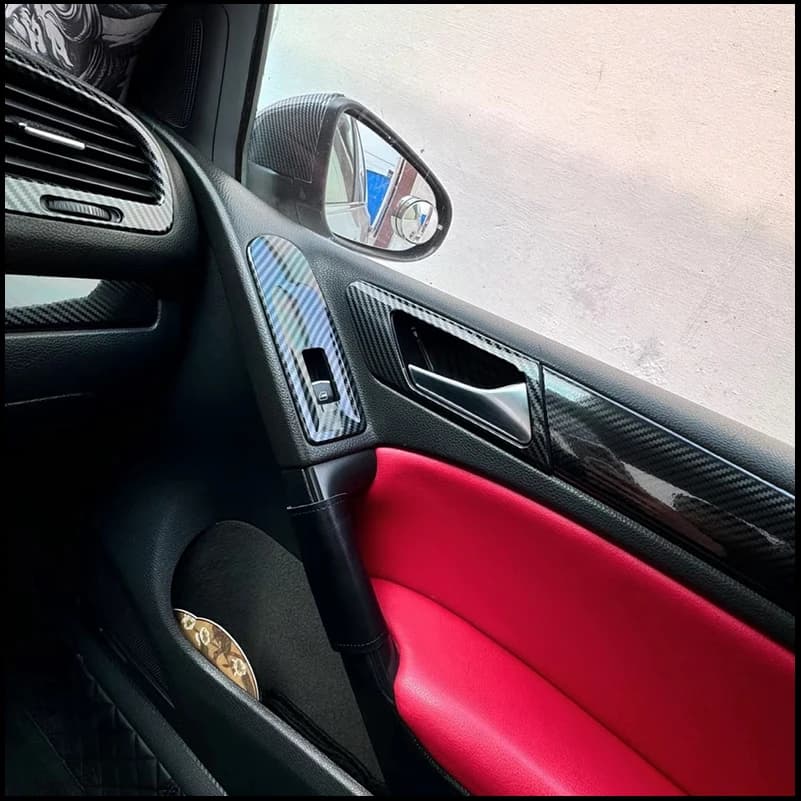 Car Styling For Volkswagen VW Golf 6 MK6 2009-2012 Window Lift Control Door Handle Panel Cover Moulding Trim Strip Accessories