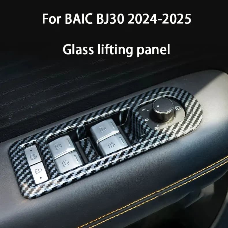 For BAIC Beijing BJ30 B30 2024 2025 2026 ABS Glass Lifting Panel Decorative Sticker Modification Window Button Protection Frame