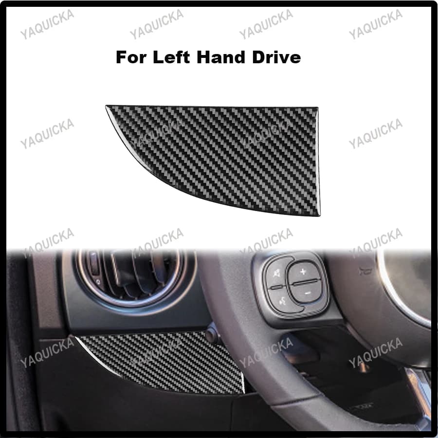 Real Soft Carbon Fiber Car Stickers For Fiat 500 2008-2024 Abarth 595 2012-2023 Abarth 695 2017-2024 radio air vent panel frame