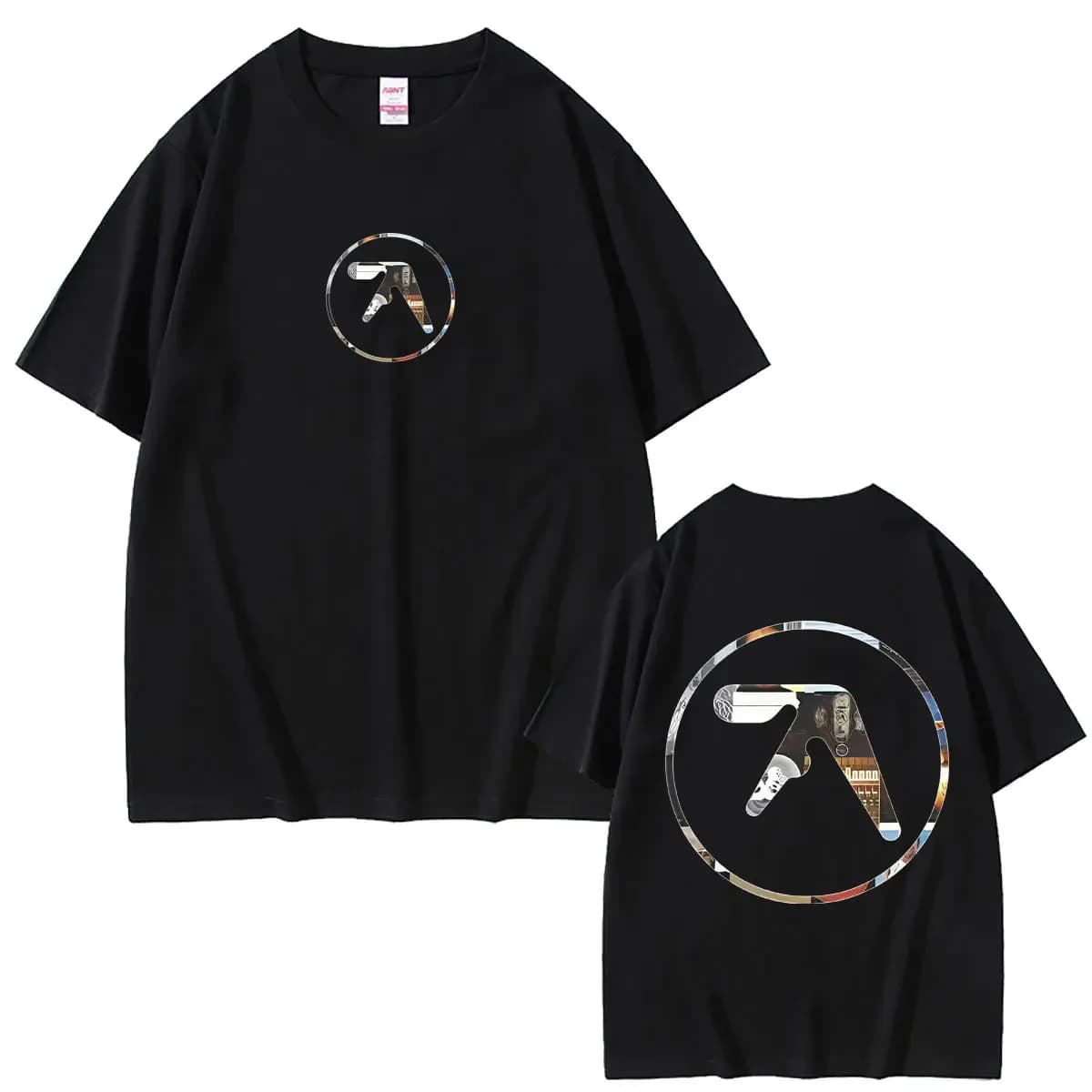 Aphex Twin Music Album Cover Logo Graphic T Shirt Men Women Fashion Casual Oversized T-shirt Male Summer Cotton Vintage T-shirts
