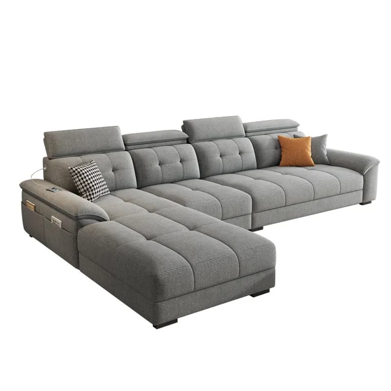 Yjq chenille cotton and linen removable and washable corner princess sofa simple and modern L-shaped fabric sofa combination
