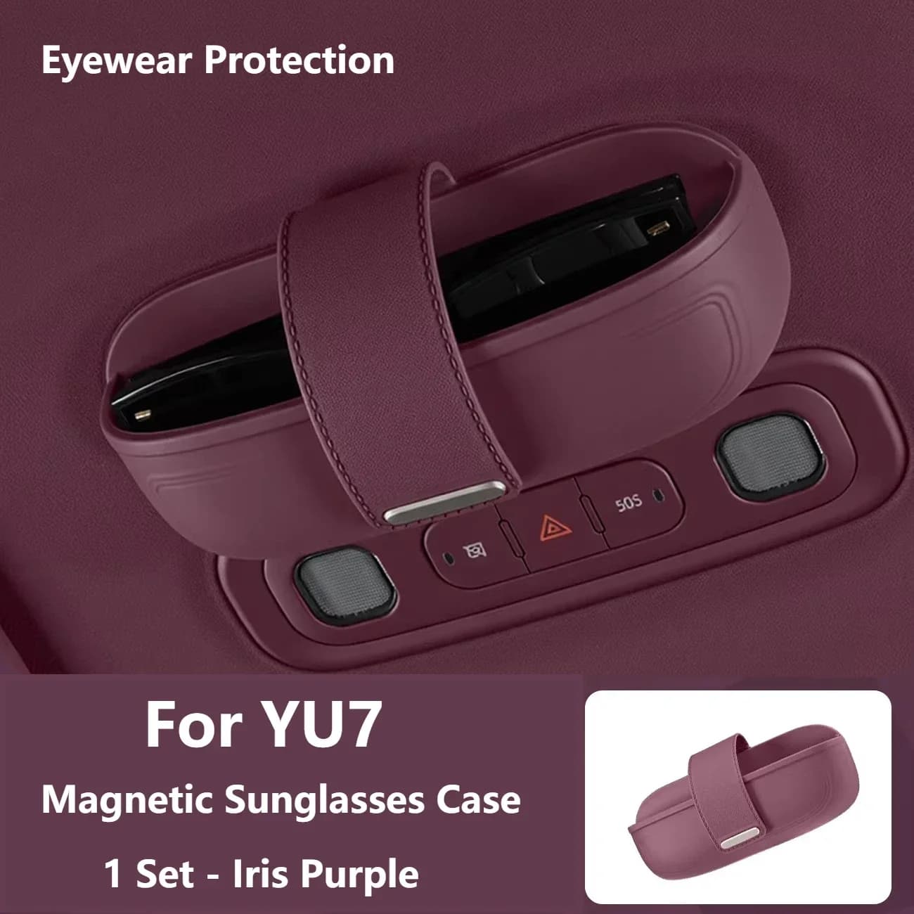 Car Glasses Box  For Xiaomi YU7 Roof Magnetic Sunglasses Holder Clip Auto Car Accessories Parts
