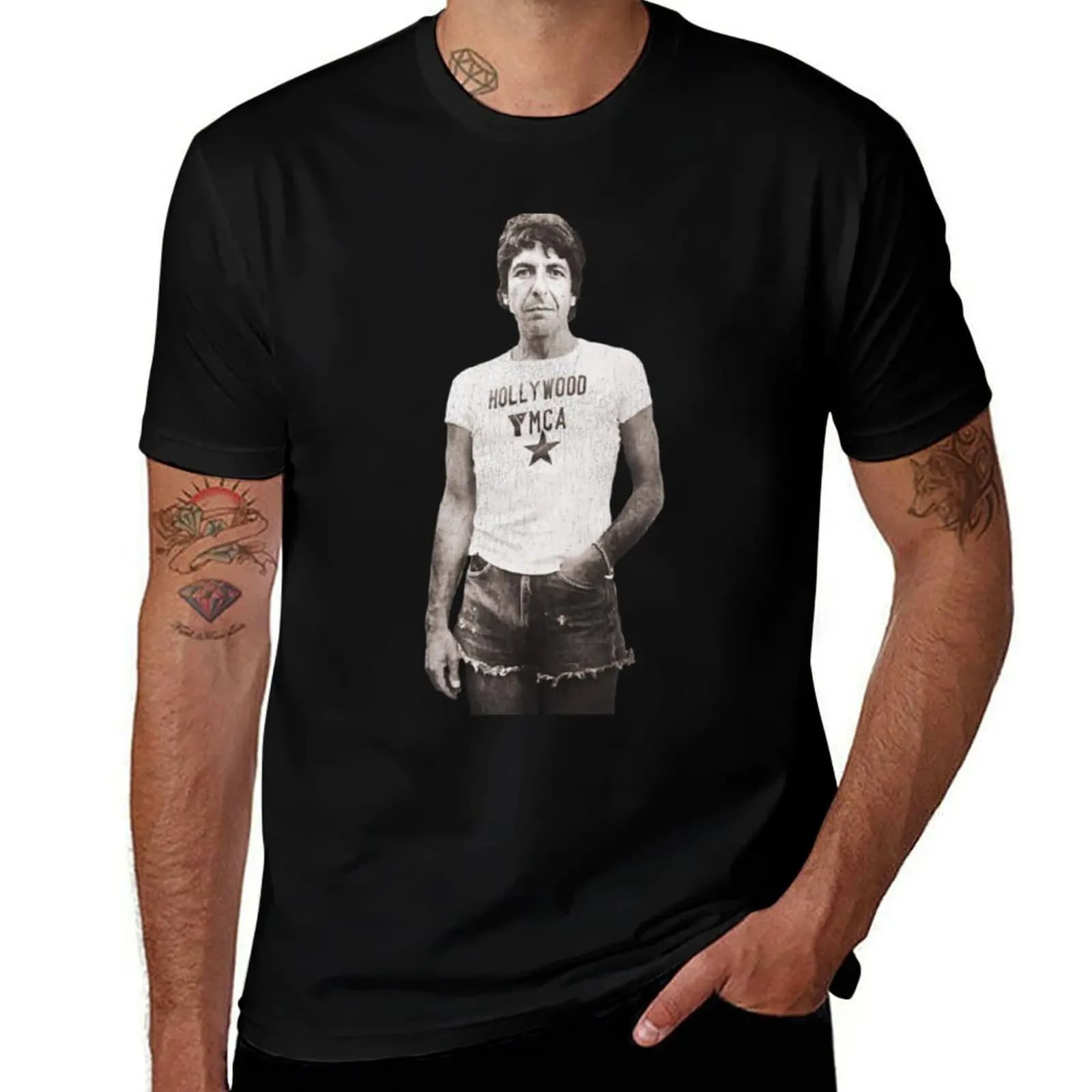 Leonard Cohen Casual Icon T-Shirt Lightweight Running Sports T-Shirt