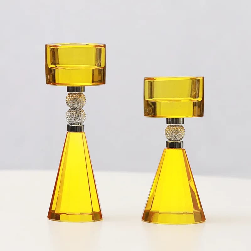 CXX crystal candlestick purple transparent aromatherapy base wedding decoration