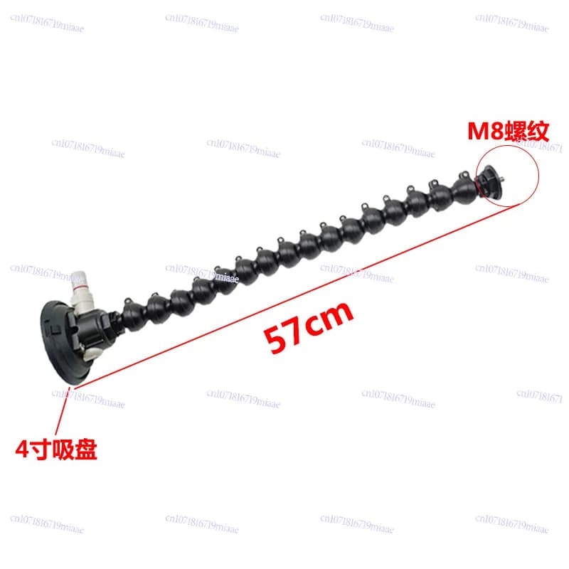 Car dent repair, four-inch suction cup, black straight bracket, pit dent accessories, detection light board link rack