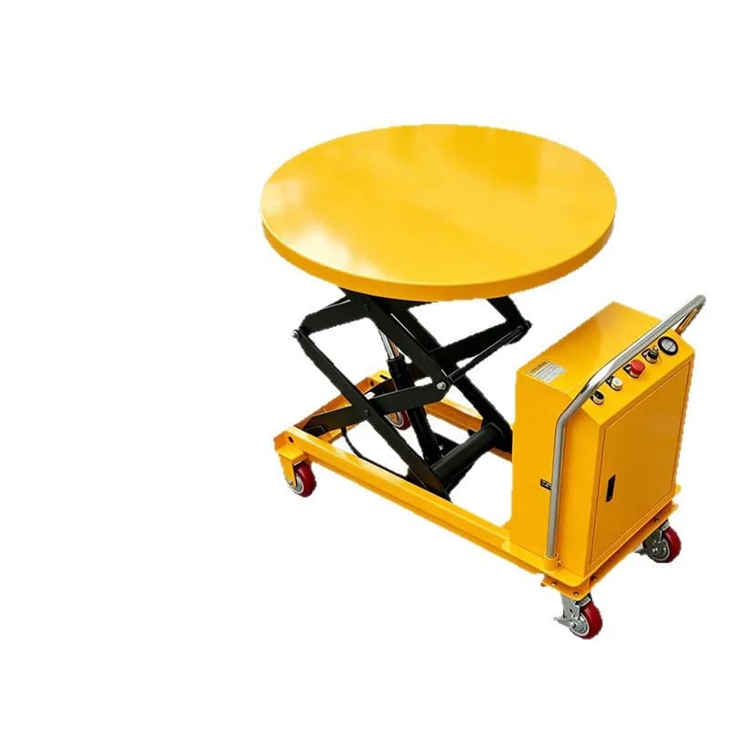 Customized round rotating table electric lift platform car mobile hydraulic scissor lift lift