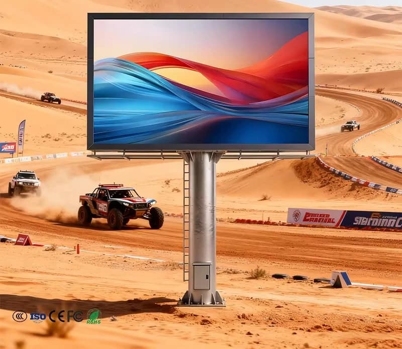 High End Die Cast Aluminum Cabinet with High Temperature Resistance  Self Cooling 960 * 960mm Outdoor LED Screen