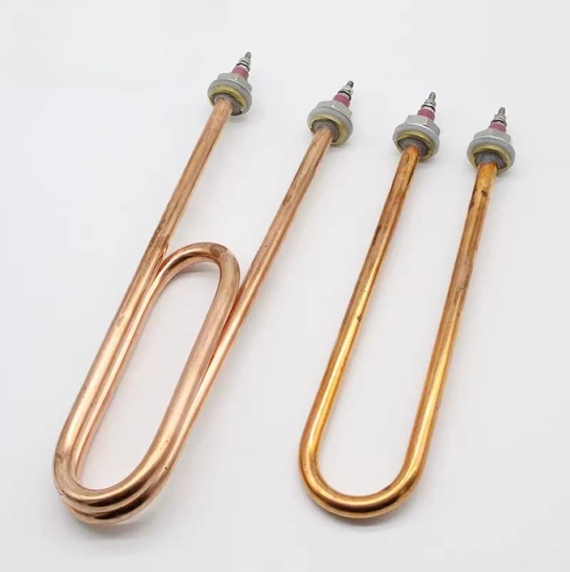 2Pcs heating tube double U-shaped red copper stainless steel rice steamer rice steamer heating tube water tank electric heating