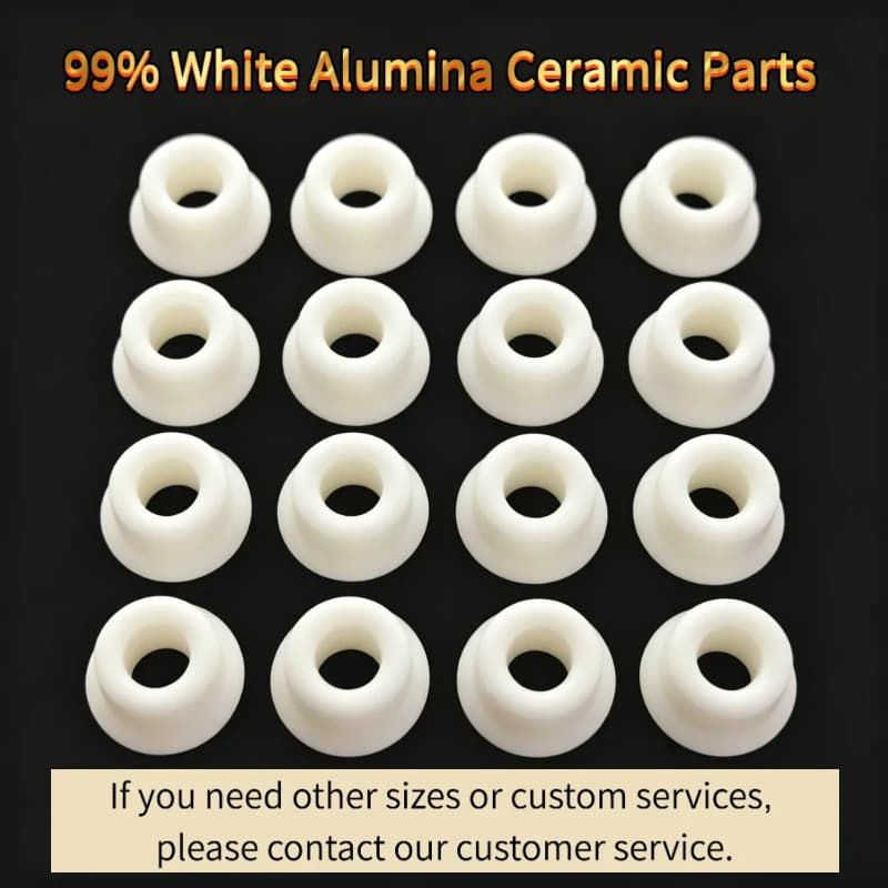 99% White Alumina Ceramic Parts, High Purity Insulating Customizable Aluminum Oxide Components Industrial Electronics
