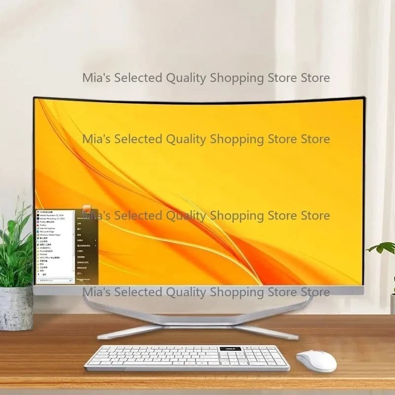 Hot Selling Gaming Desktop Computer 24 27 32 Inch in All-in-one PC Curved Screen All in One Pc I7 I5 I3 AIO for Office Home