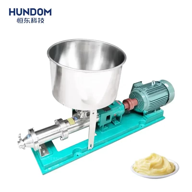 Stainless Steel Mono Screw Pump With Speed Control Inverter Trolly Hopper Progressive Cavity Pump for Grease