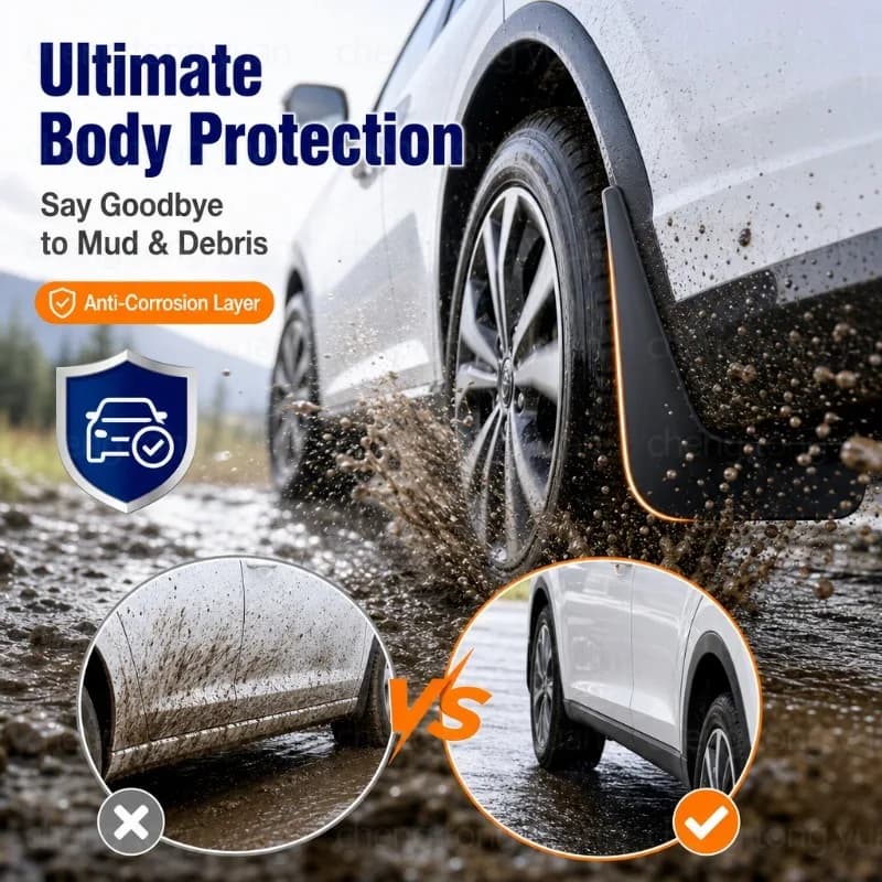 FOR LEXUS ES 2007-2018 Mud Flaps Splash Guards Car Accessories Black ABS Set of 4 Pieces For Fenders Mudguards Car Accessories
