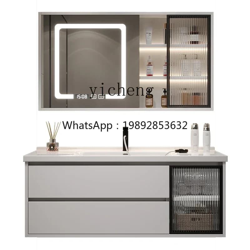 Ceramic Whole Washbin Simple Bathroom Cabinet Set Bathroom Table