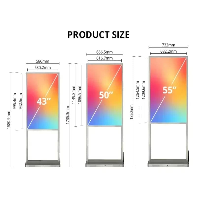 Hustar Large Screen Vertical Advertising Hotel Exhibition Display Equipment for Business And Professional Use