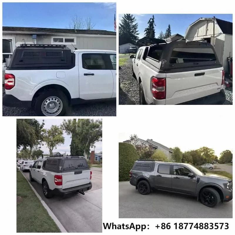 Pickup Truck Bed Hardtop Tonneau Cover Hinged Locking Canopy for Ford Maverick