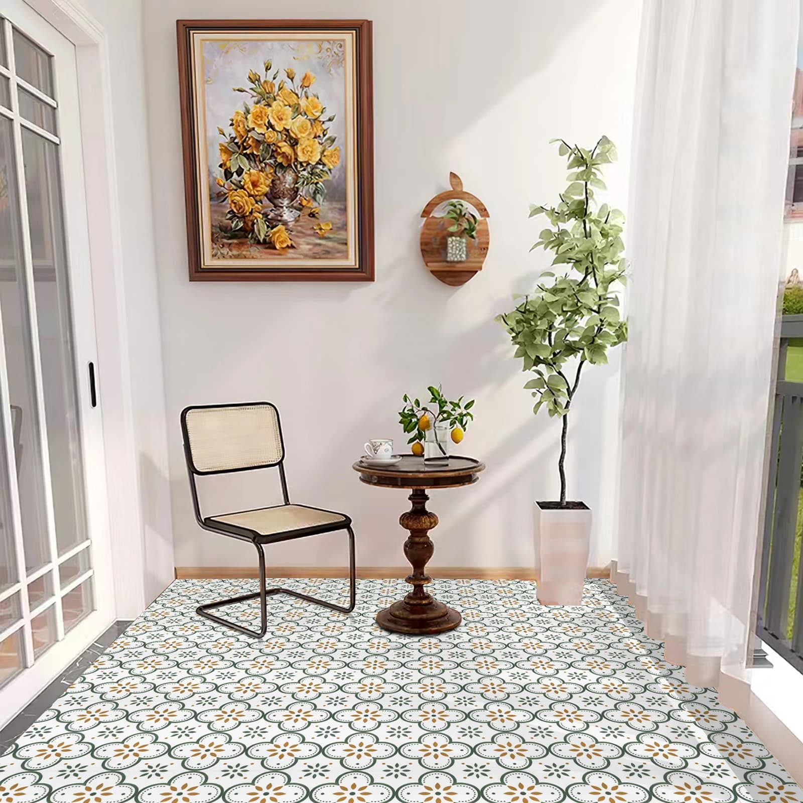 10PCS Anti-skid Floor Sticker Renter Friendly Wall & Floor tiles Peel & Stick Vinyl Floor Stickers DIY For Bathroom Renovation