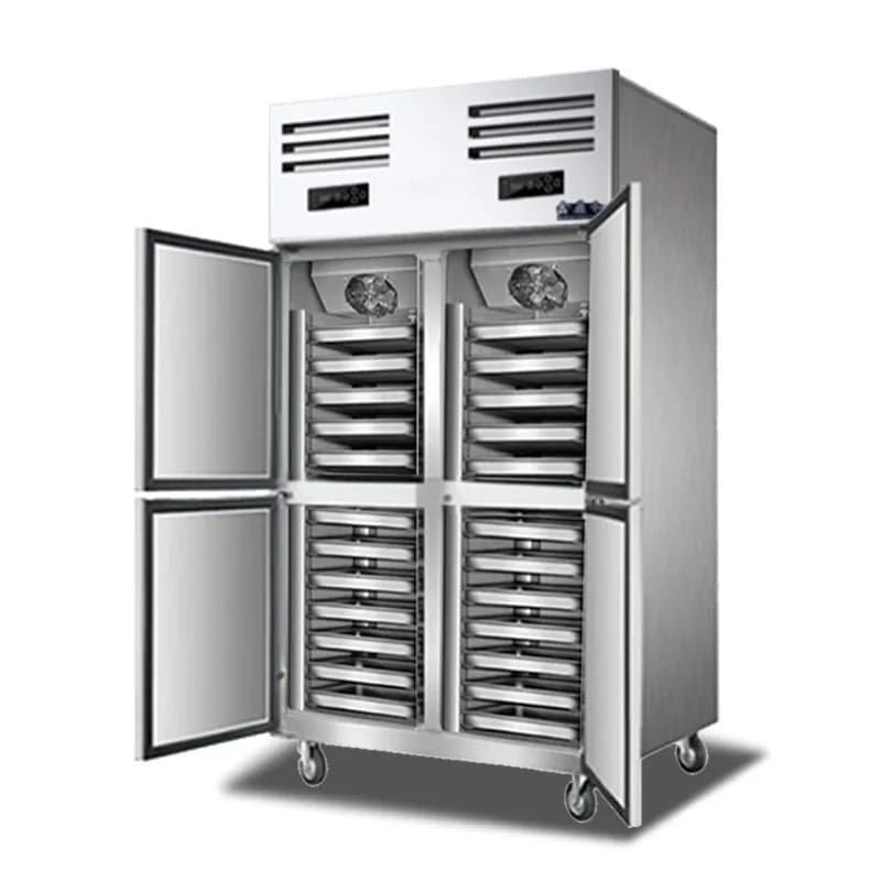 Four-door refrigerator commercial air-cooled frost-free tray freezer