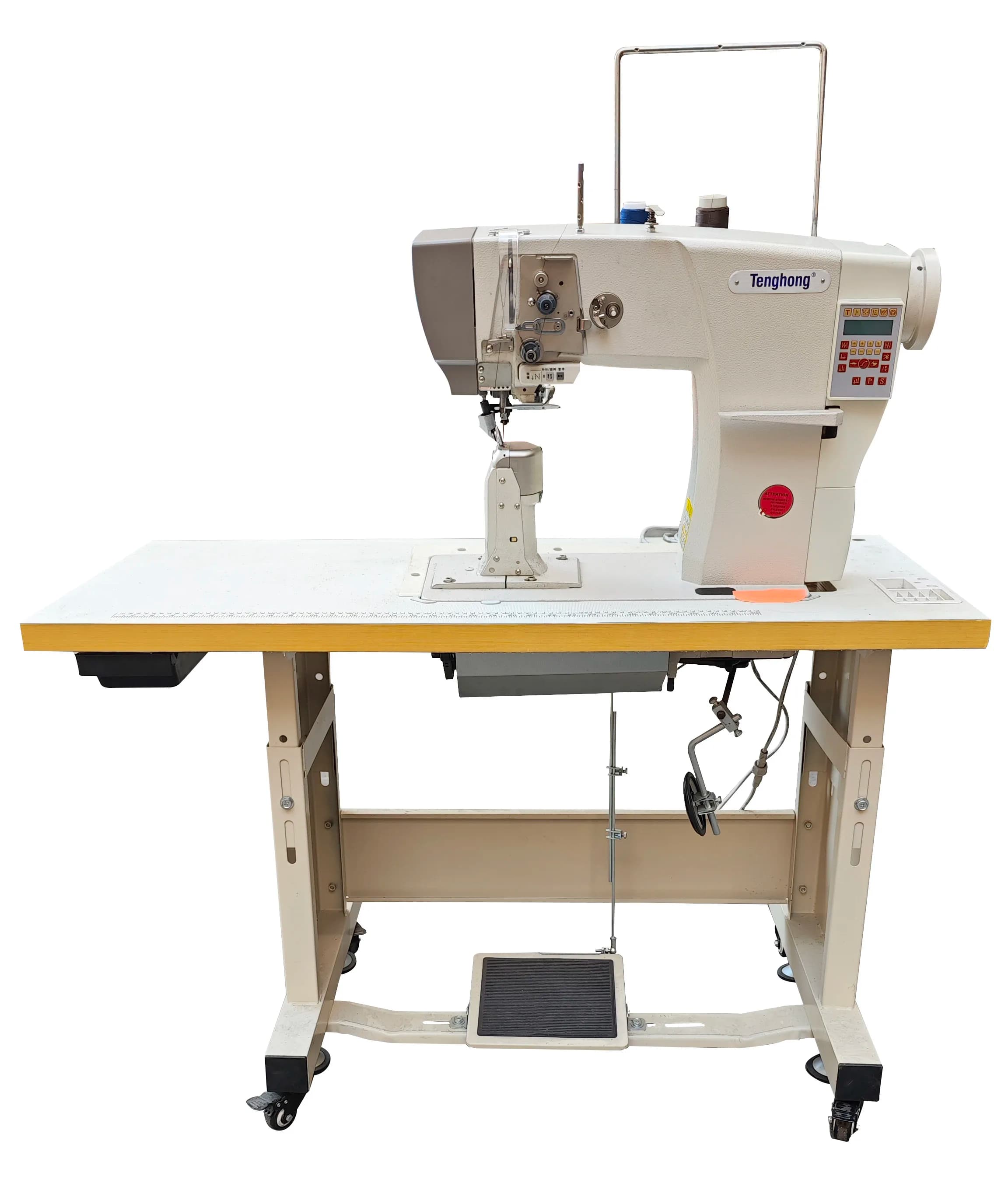 Single Needle Manual Feed Lockstitch Formation Industrial Roller Sewing Machine for Overalls New Condition Computer Operated