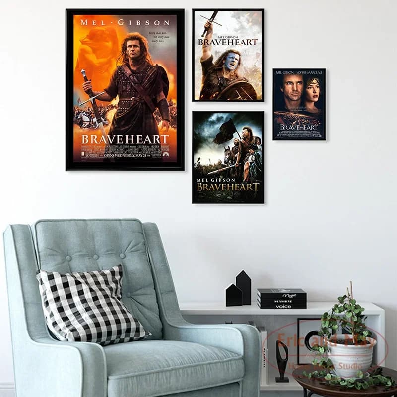 Braveheart Classic Movie, Print Art Canvas Poster For Living Room Decoration, Home Wall Picture