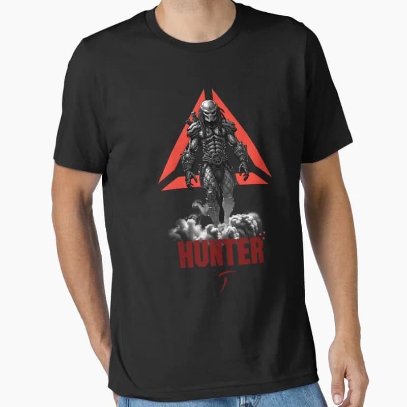 Hunter Yautja 80s horror sci fi The Predator Hunter Alien printed t shirt for men 100% cotton large size Adult tops S-6XL