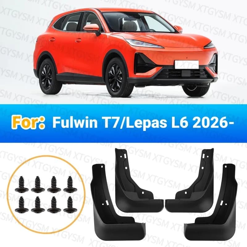 For Geely Fulwin T7 Lepas L6 2026 4Pcs Mud Flaps Front Rear Splash Guards Mudguards EV Wagon Custom Fit Car Accessories