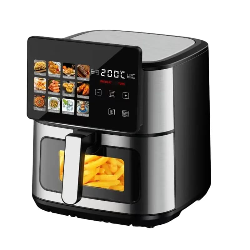 Electric Air Fryer Household Multifunctional Automatic 8L Large Capacity Stainless Steel Inner Tank Touch Type