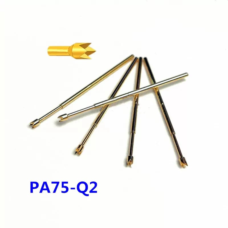 100PCS/pack Gold-plated PA75-Q2 Spring Test Probe Outer Diameter 1.02mm Length 16.5mm PCB Pogo Pin