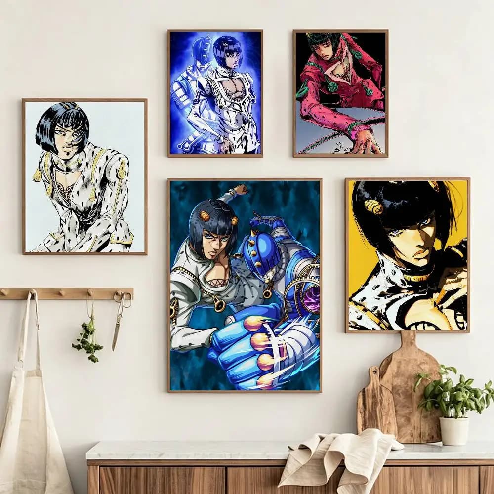 JOJO B-Bruno Bucciarati  Poster HD Self Adhesive Waterproof Wall Art Ideal for Home Office Dorm Gift Customizable