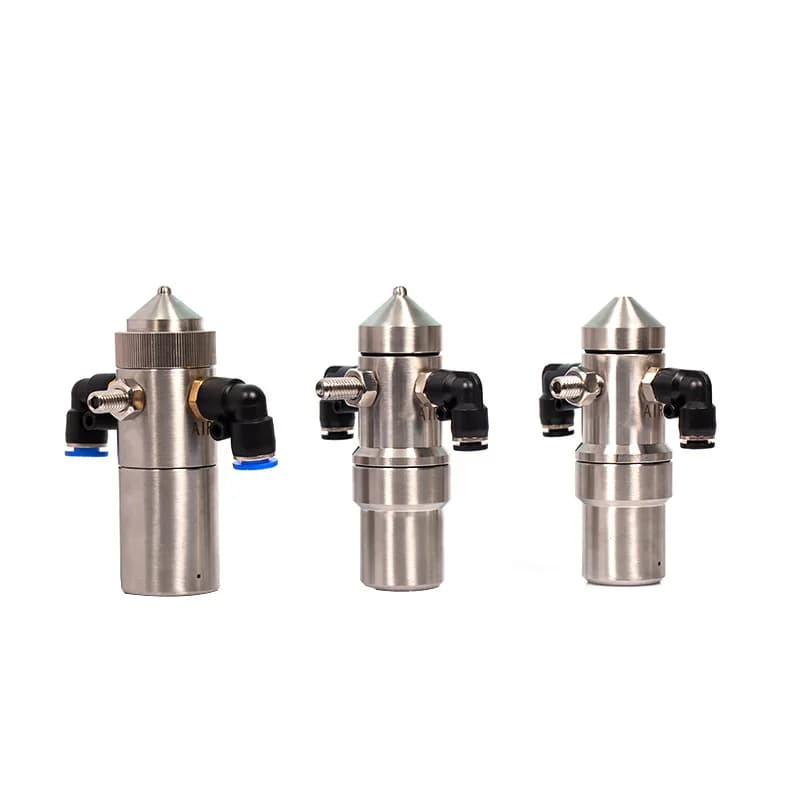 Stainless steel two-fluid air atomization anti-drip fan nozzle industrial corrugated paper humidification