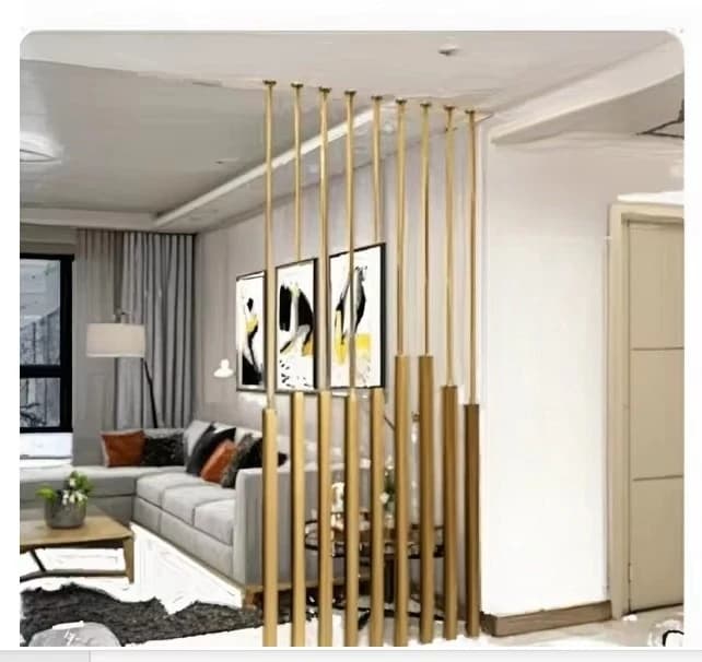 ej- Interior Disassemble Gold-Plated Stainless Steel Room Divider Modern Hotel Laser Cut Decor Partition Design Home Office&