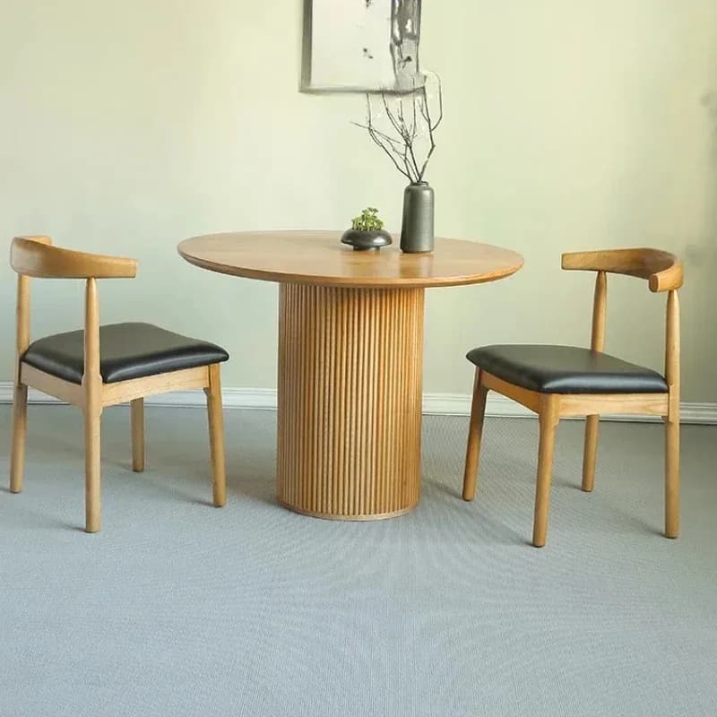 Unique Wood Design Dining Table Decor Designer Wooden Round Dining Table Set Modern Vintage French Tavolo Pranzo Furniture Home