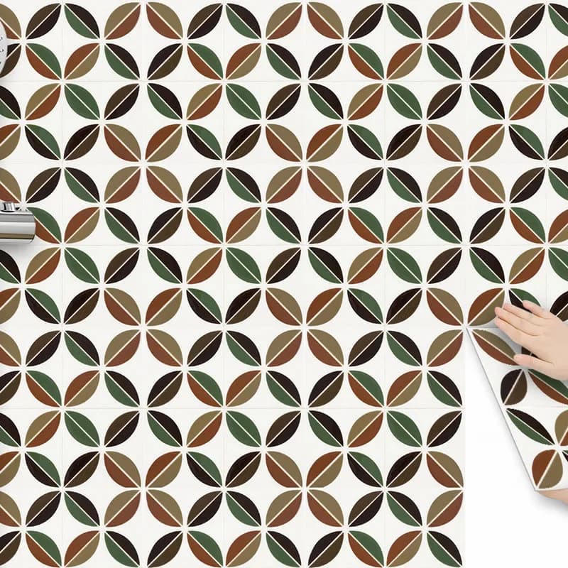 5PCS Self Adhesive PVC Tile Texture With 20×20cm Waterproof And Wear-resistant Tiles Refurbished Tiles Beautified Decorations