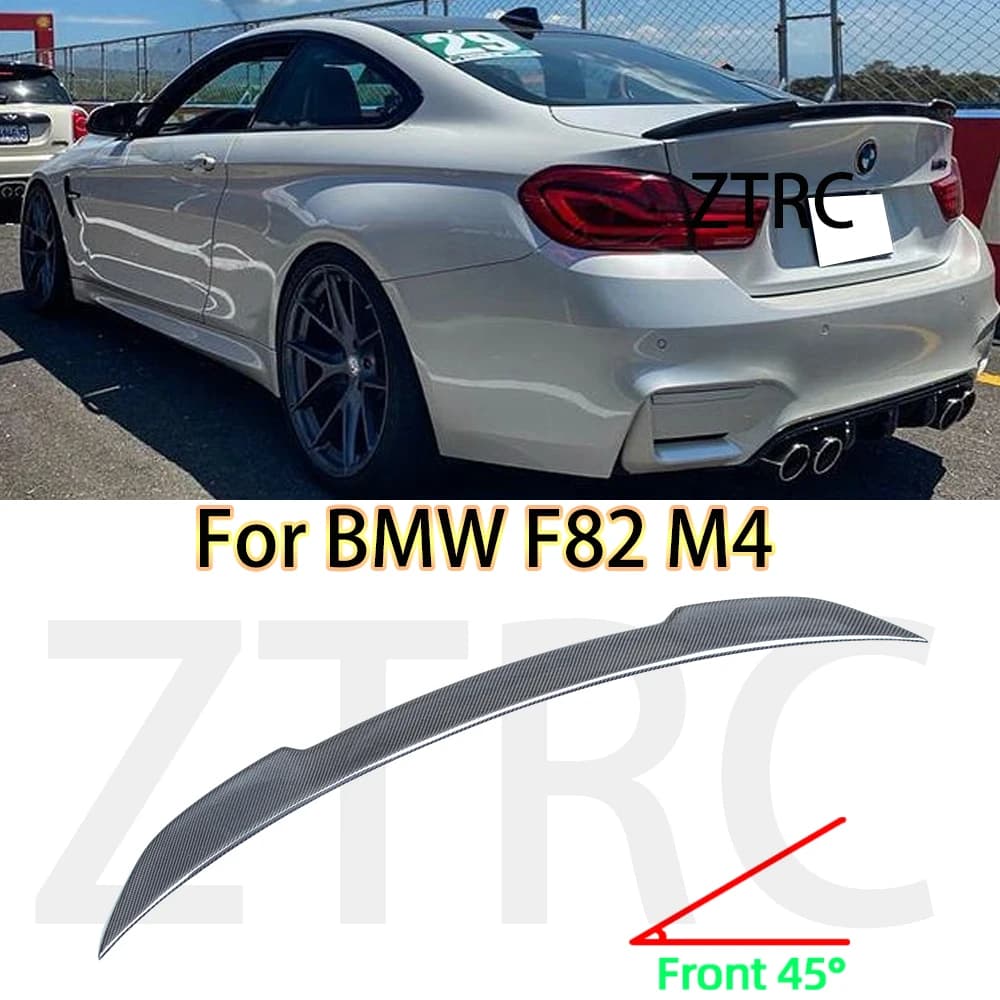 Car Spoiler For BMW F82 M4 CS Style Real carbon fiber material Rear Spoiler Trunk wing 2014 2020