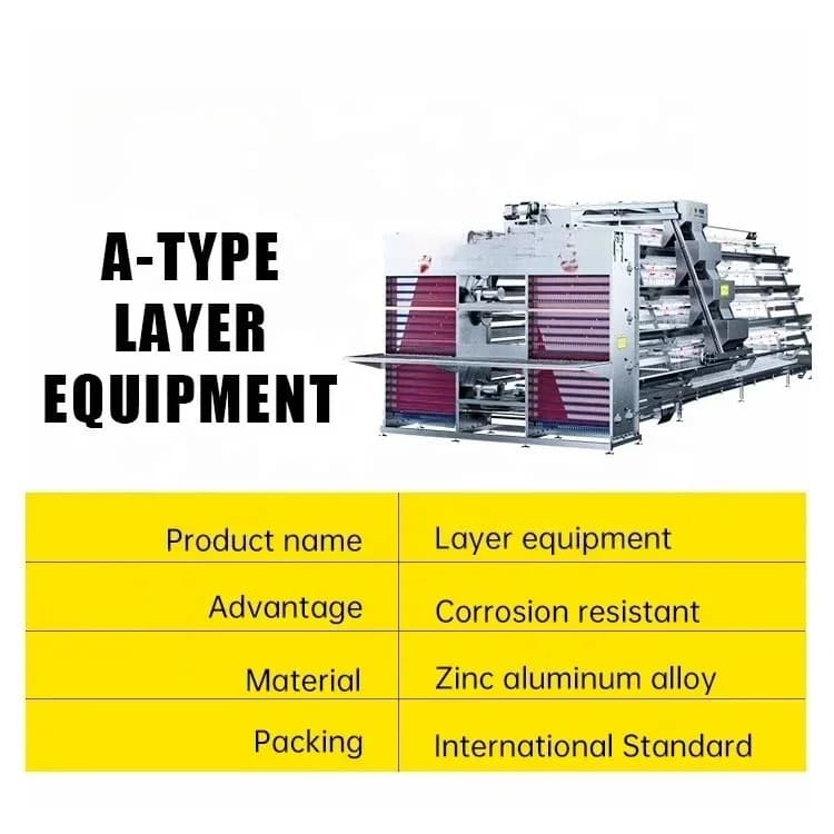 Hot Sale Aluminum Alloy 90 / 120 Birds 3 / 4 Layers Poultry Chicken Feeding Cages System Chicken Layer Cage
