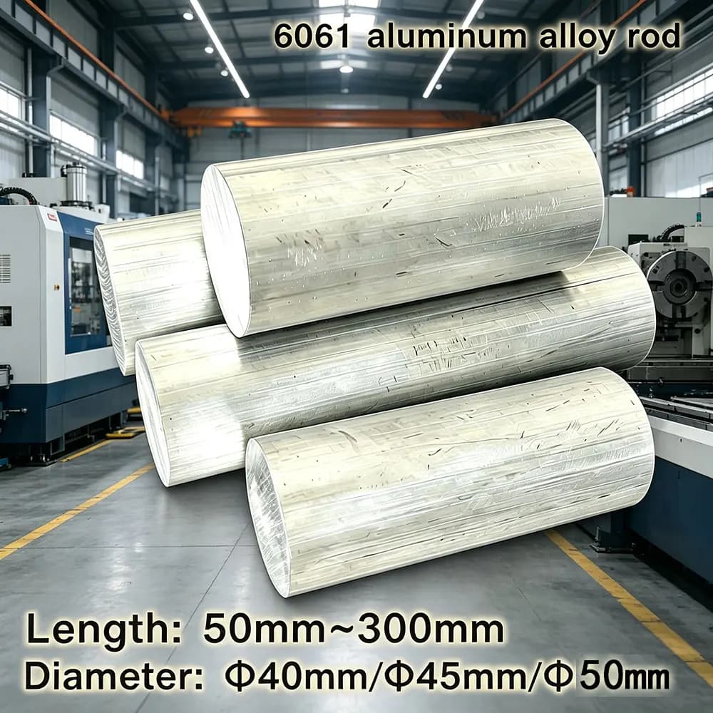 6061High Quality Aluminum Alloy Round Rod, Diameter: 40~50mm, Length: 50~300mm, Widely Used, at Your Own Discretion