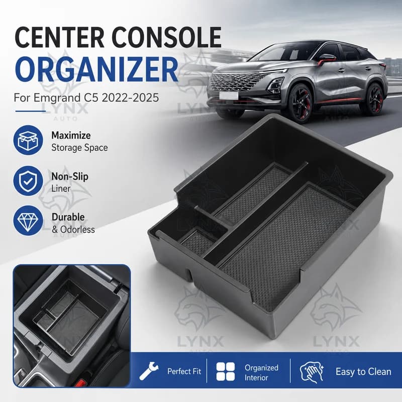 For 2022-2025 For Emgrand C5 Center Console Armrest Storage Box Car Organizer Accessories Modification Parts Upgrade