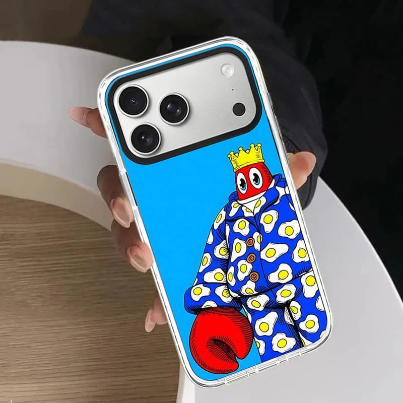 Funny Crayfish Impact White Border Magnetic Phone Case Cover for IPhone 13 14 15 16 17 Pro Max Case for IPhone Air
