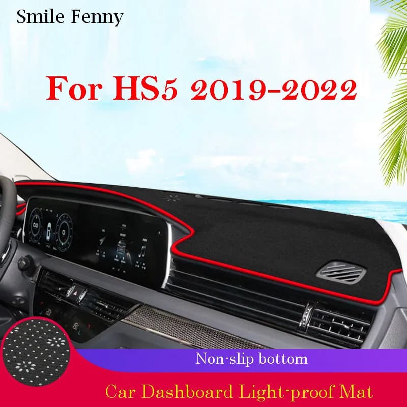 For Hongqi HS5 2022 2021 2020 2019 Accessories Car Dash Light-proof Mats Dashboard Cover Pad Non-slip Sun Shade Pad Carpet Mat