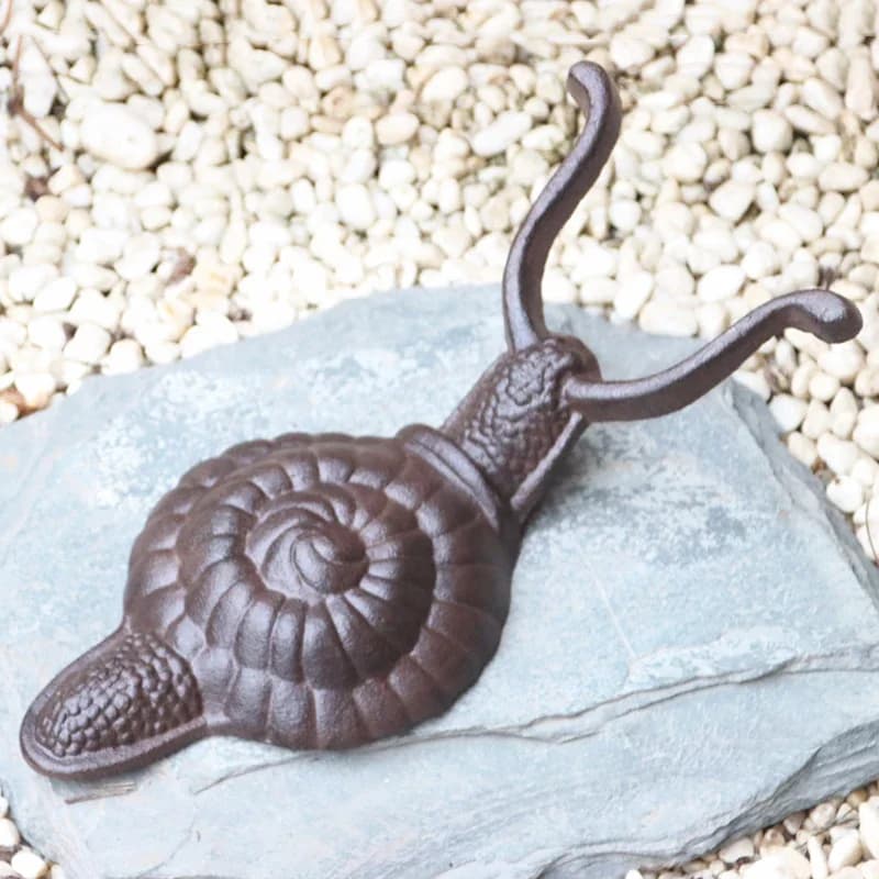 Rustic Brown Cast Iron Snail Boot Jack Designed For Entryway Decor And Muddy Shoe Removal Heavy Duty Snail Cowboy Boot Puller
